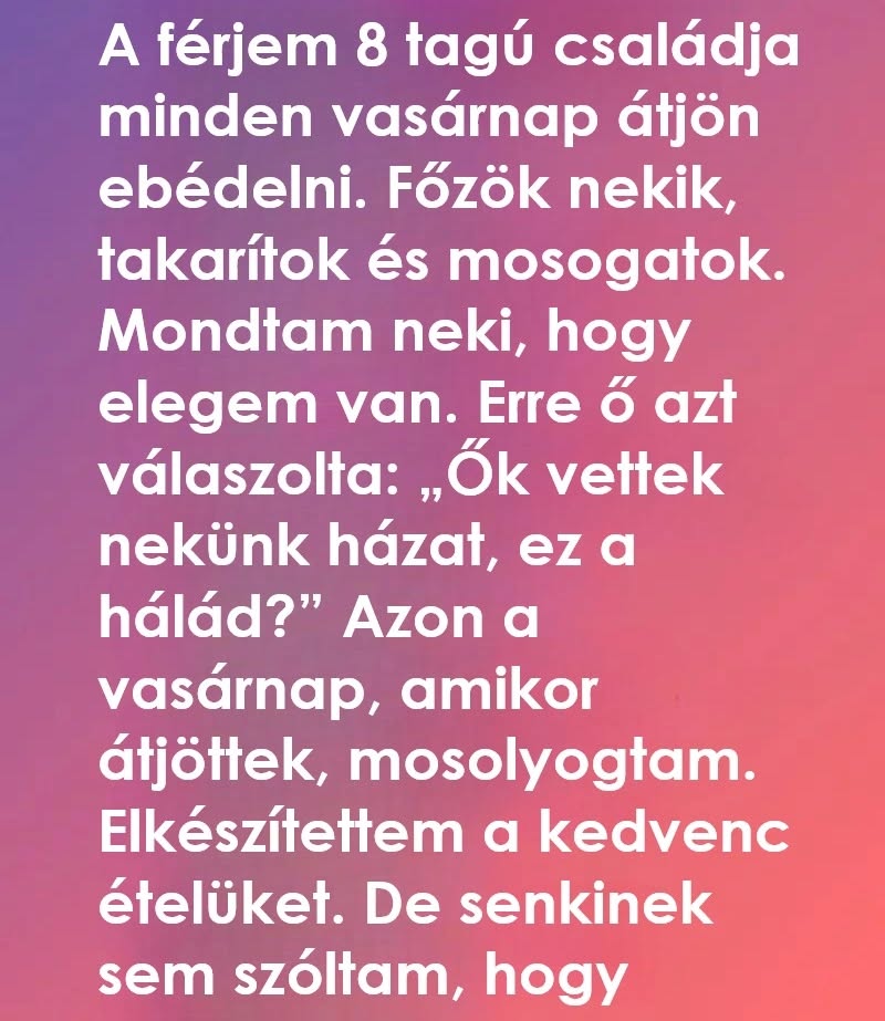 A vasarnapi meglepetes